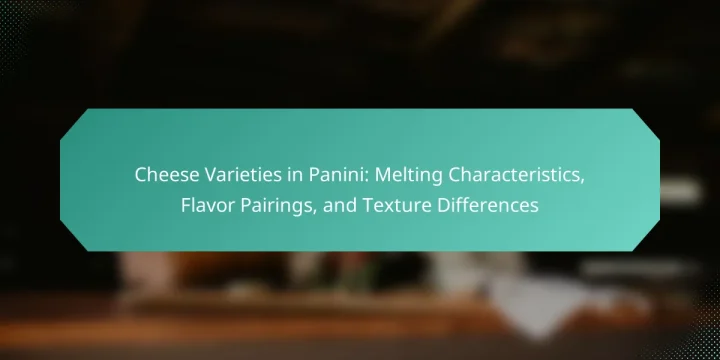 Cheese Varieties in Panini: Melting Characteristics, Flavor Pairings, and Texture Differences