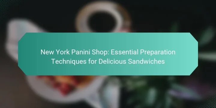 New York Panini Shop: Essential Preparation Techniques for Delicious Sandwiches