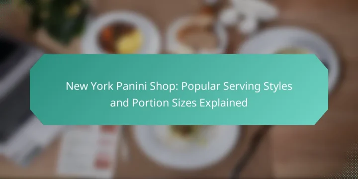 New York Panini Shop: Popular Serving Styles and Portion Sizes Explained