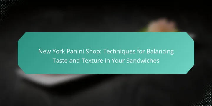 New York Panini Shop: Techniques for Balancing Taste and Texture in Your Sandwiches