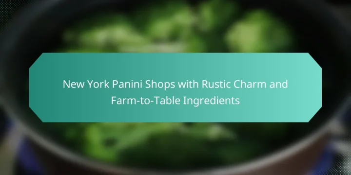 New York Panini Shops with Rustic Charm and Farm-to-Table Ingredients