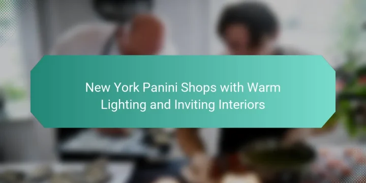 New York Panini Shops with Warm Lighting and Inviting Interiors