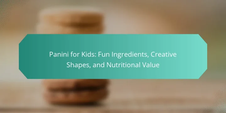 Panini for Kids: Fun Ingredients, Creative Shapes, and Nutritional Value