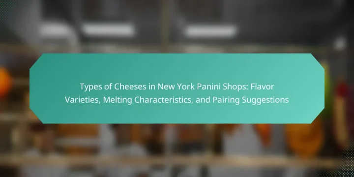 Types of Cheeses in New York Panini Shops: Flavor Varieties, Melting Characteristics, and Pairing Suggestions