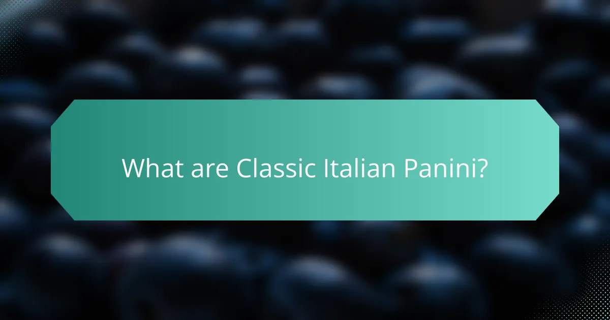 What are Classic Italian Panini?