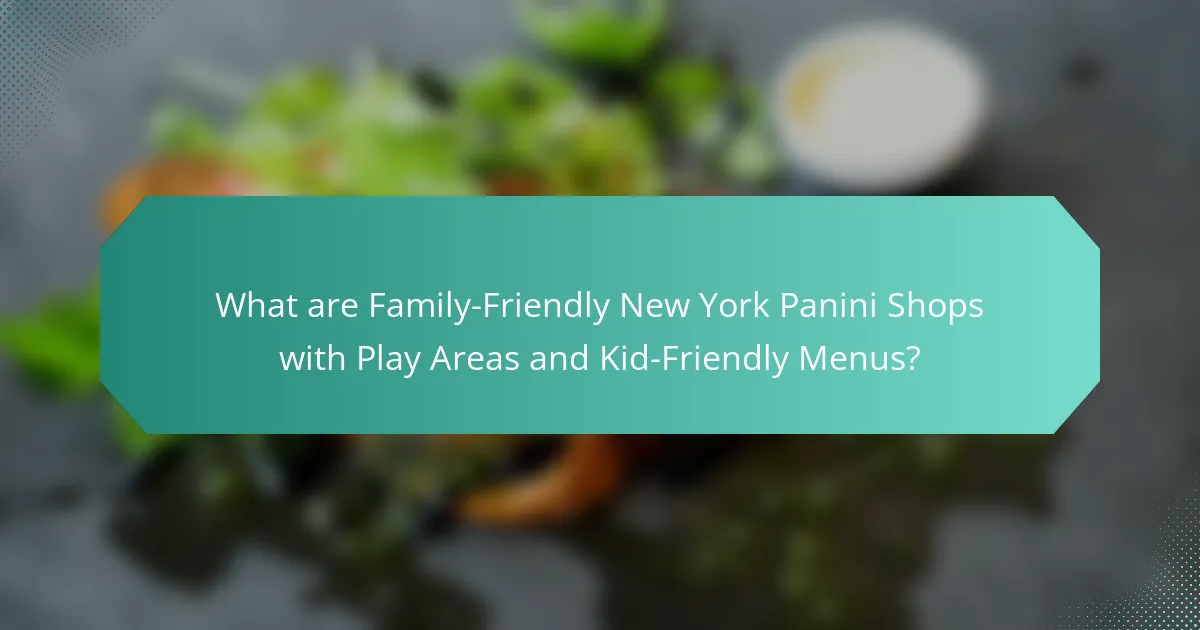 What are Family-Friendly New York Panini Shops with Play Areas and Kid-Friendly Menus?