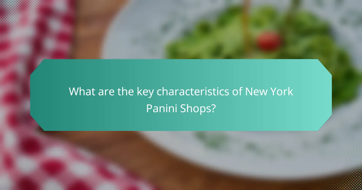 What are the key characteristics of New York Panini Shops?