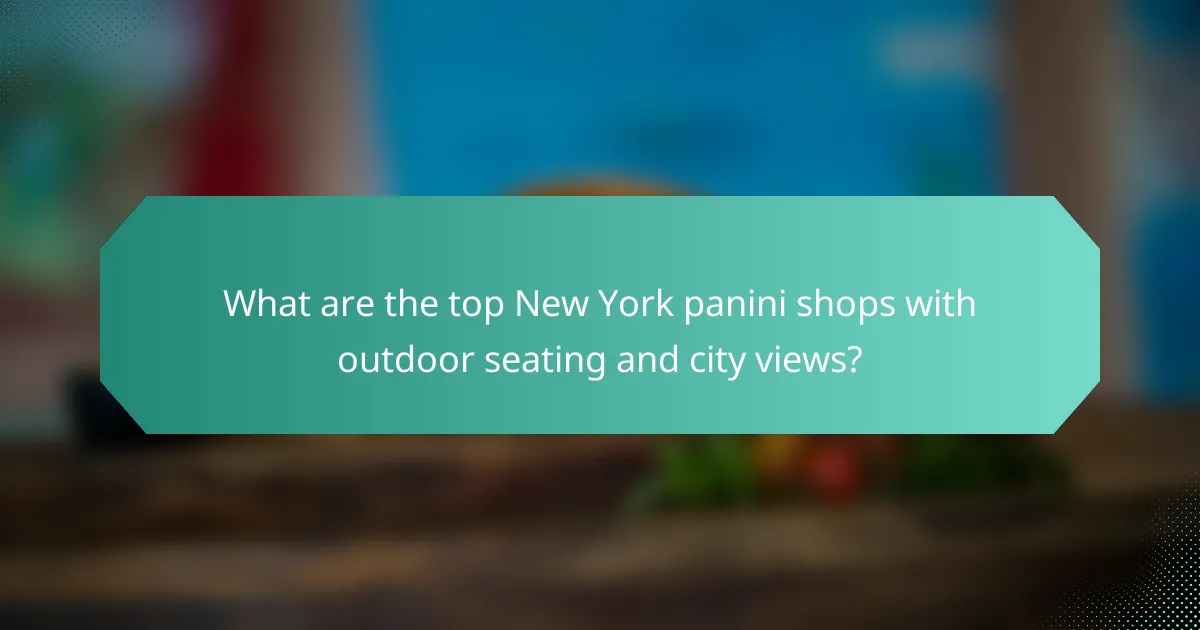 What are the top New York panini shops with outdoor seating and city views?