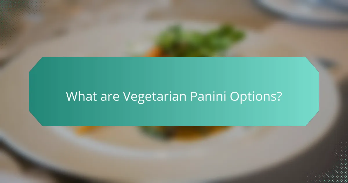 What are Vegetarian Panini Options?