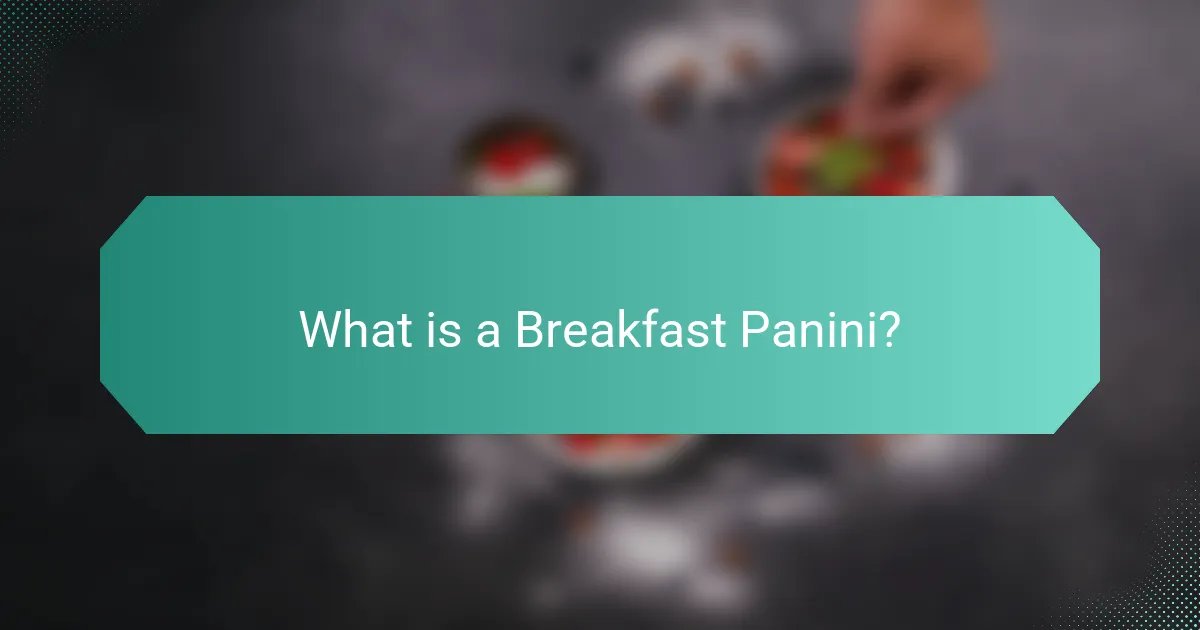 What is a Breakfast Panini?
