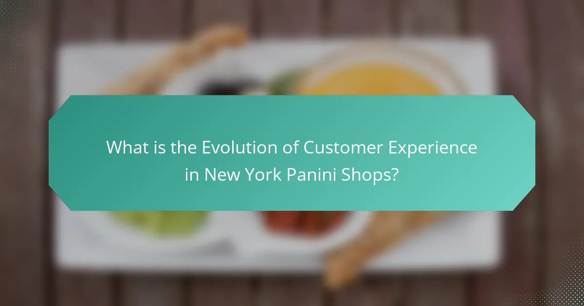 What is the Evolution of Customer Experience in New York Panini Shops?