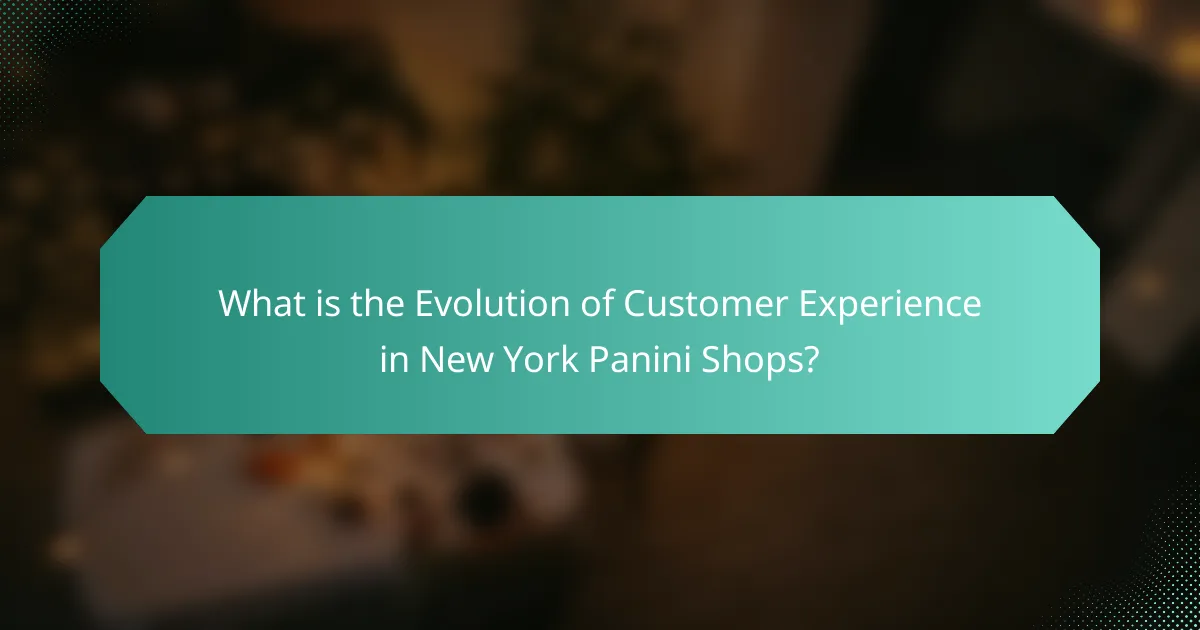 What is the Evolution of Customer Experience in New York Panini Shops?