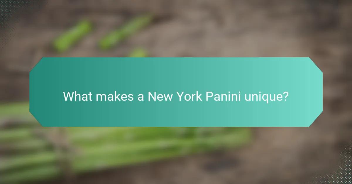 What makes a New York Panini unique?